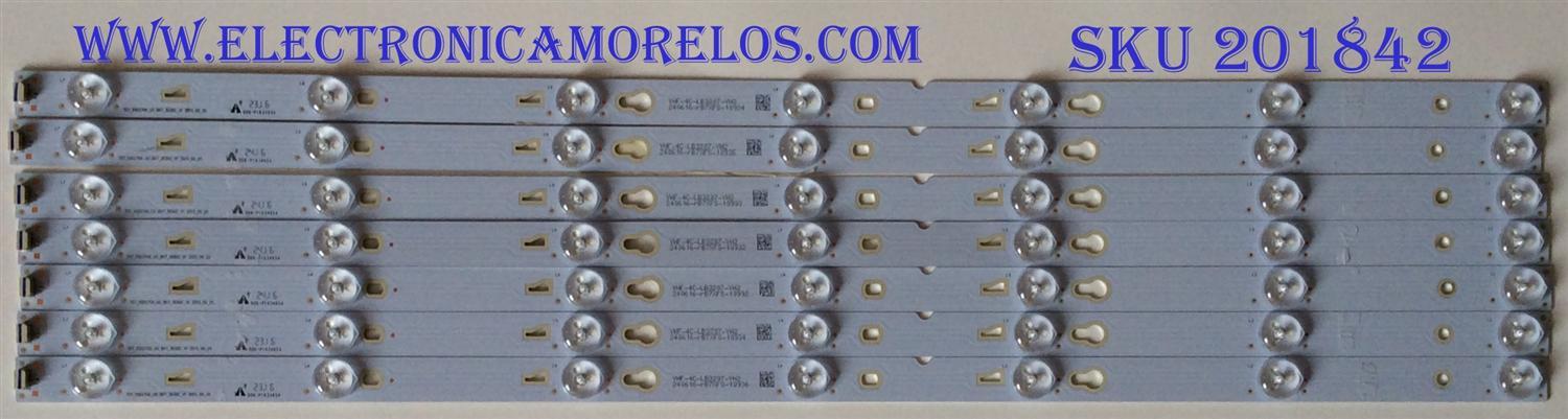 KIT DE LED'S PARA TV TCL ((INCOMPLETO 7 PIEZAS)) / NUMERO DE PARTE TOT_55D2700_UD_8X7_3030C_V1 / YHA-4C-LB3207-YH2 / 006-PK1K3465A / 30355006212E / T0T_55D2700_UD_8X7_3030C_V1 / PANEL LVU550CS0T E1 / MODELO 55US57 / 55US57TGAA