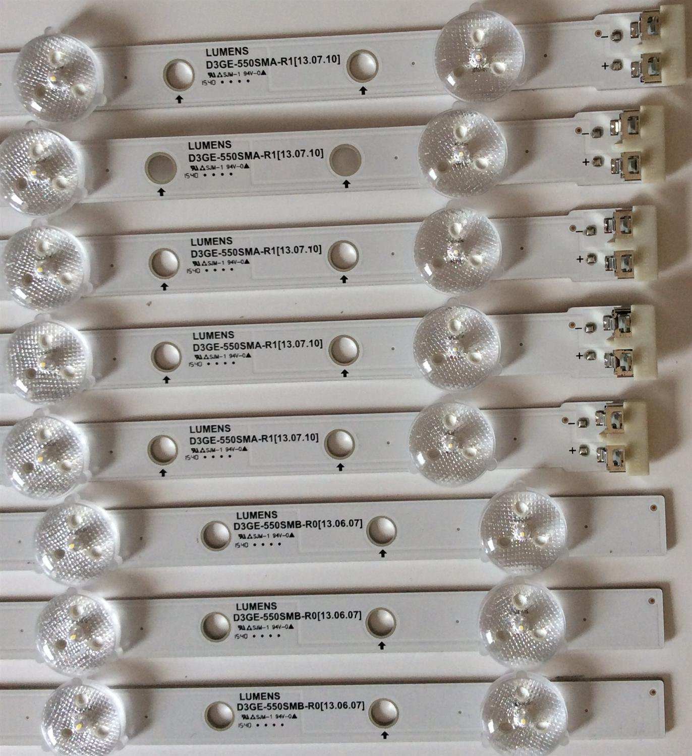 KIT DE LED'S PARA TV ((INCOMPLETO)) /  SAMSUNG BN96-39055A / BN96-39056A / D3GE-550SMA-R1 / D3GE-550SMB-R0 / SUSTITUTAS BN96-28772A / BN96-28773A / PANEL CY-DJ055BGHV1H / MODELOS UN55H6103AFXZP / UE55H6273SSXZG / UA55H6203ARXSJ / UA55H6203ARXTW - Imagen 2