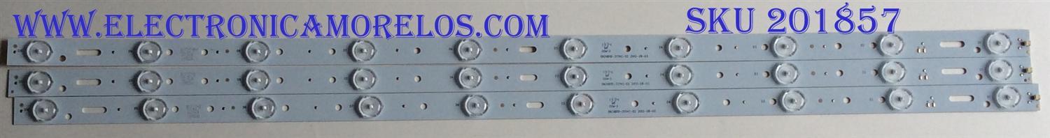 KIT DE LED'S PARA TV (3 PIEZAS) / DH39D10-ZC14C-02 / D21524 / 130821A1 / MODELO 39DHCACF93