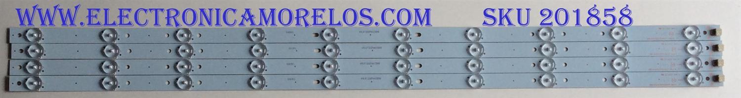 KIT DE LED'S PARA TV (4 PIEZAS) / SCEPTRE / CRH-K403535T041037F-REV1.0 / A9L07J26PAA15BHK / 006301 / PANEL CN39HD49 / MODELO X40 SBNV93CD
