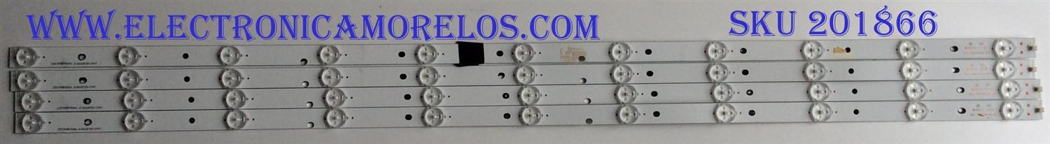KIT DE LED'S PARA TV (4 PIEZAS) / SCEPTRE / 3BL-T8104102-01 / JS-QY33FK5D-2049 / 2301040B700040 / MODEL X40