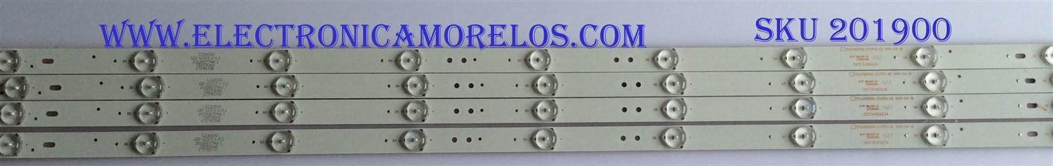 KIT DE LED'S PARA TV (4 PIEZAS) ELEMENT / 303TH395034 / TFGJ395D09-ZC21FG / 120-125/3.1-3.2 / PANEL V400HJ6-PE1 / MODELO ELEFW408