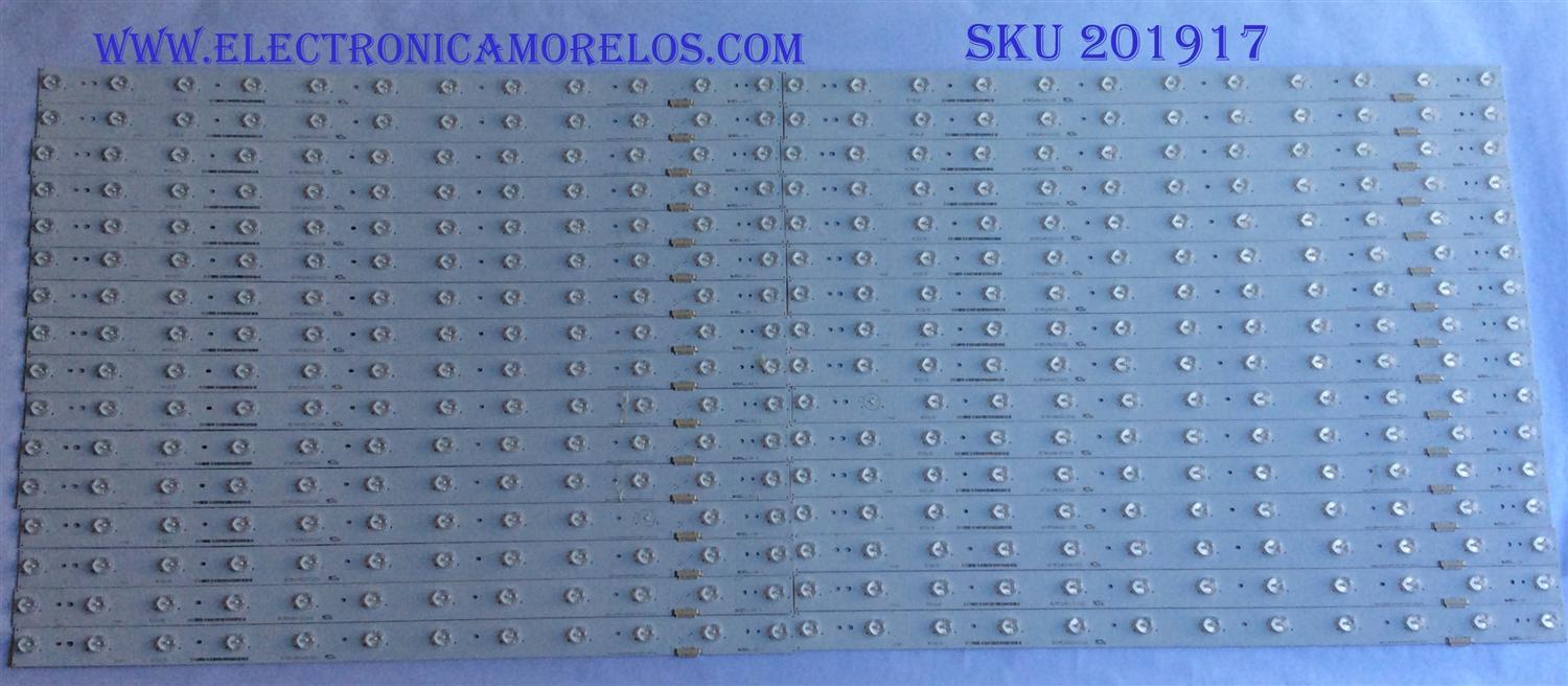 KIT DE LED'S PARA TV (32 PIEZAS) / HISENSE / 1161032 / N93Z66-B1 / HISENSE_70_HD700IU-B41(110)_32X12_3030CN_V1 / PANEL HD700IU-B41(110)\XP\S1\GM\ROH / MODELO 70"