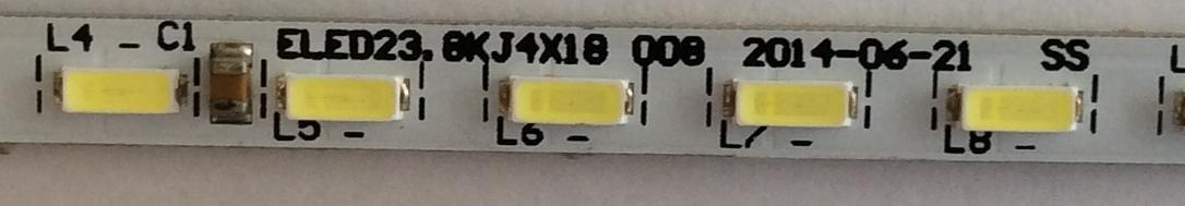 LEDS PARA TV ELEMENT ((1 PIEZA)) / NUMERO DE PARTE ELED23.8KJ4X18 008 / PANEL ME23801YTBF / MODELOS ELEFW247 / ELEFW248 - Imagen 2