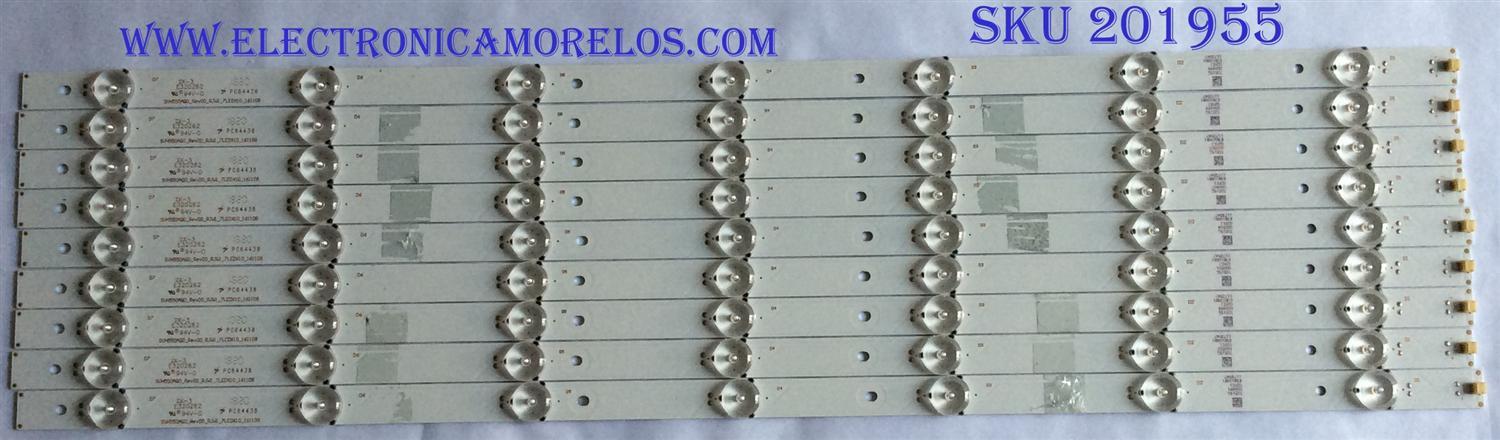 "KIT DE LED'S PARA TV / HISENSE / 1173547 / SVH550AQ0_REV00_RJW1_7LEDX10_161108 / PC64438 / PANEL HD550K3U82-K1 HISENSE / MODELO LC-55LBU591U NOTA IMPORTANTE : KIT CUENTA ORIGINALMENTE 10 PIEZAS ((INCOMPLETO 9 PIEZAS))	"