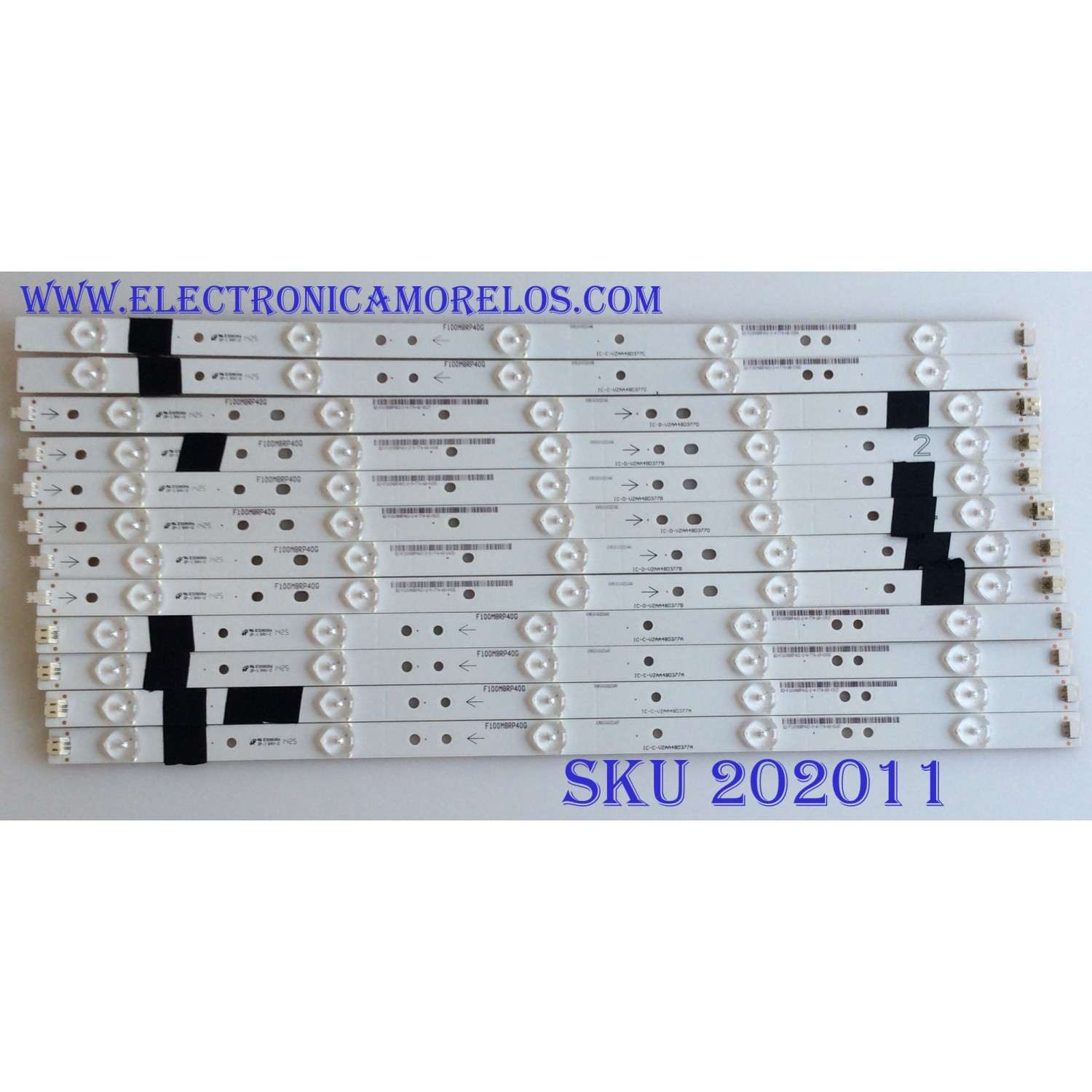 KIT DE LED'S PARA TV (12 PIEZAS) / SHARP / IC-D-VZAA48D377A / IC-C-VZAA48D377A / IC-D-VZAA48D377D / IC-D-VZAA48D377B / IC-C-VZAA48D377C / PANEL LSC480HN05.R01 / MODELO LC48LE551U