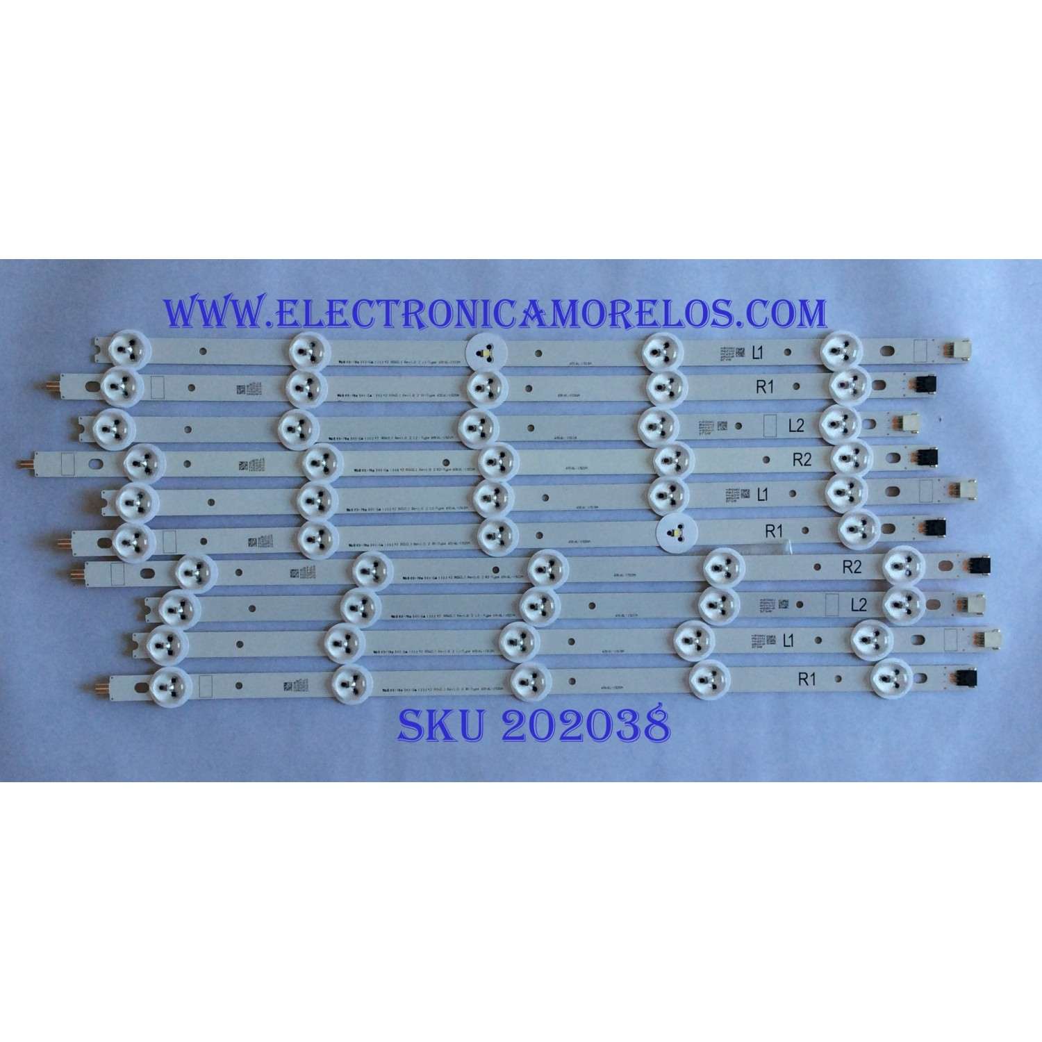 KIT DE LED'S PARA TV ( 10 PIEZAS ) / Lg, Panasonic / 6916L-1519A / 6916L-1521A / 6916L-1520A / 6916L-1522A / R0W2.1 REV1.0 2 R1-TYPE / R0W2.1 REV1.0 2 L2-TYPE / PANEL LC420DUE / MODELO 42LN5400-UA 