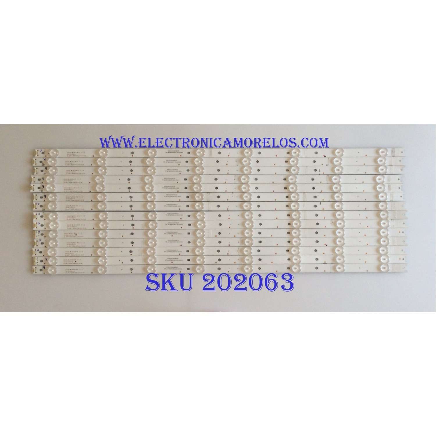 KIT DE LED'S PARA TV ( 14 PIEZAS ) / SCEPTRE  / 01-65F7-3528-678X16-A-0119A / 01-65F7-3528-678X16-B-0119A / 261501002711 / 261501002712 / E331251 / MODELO W65