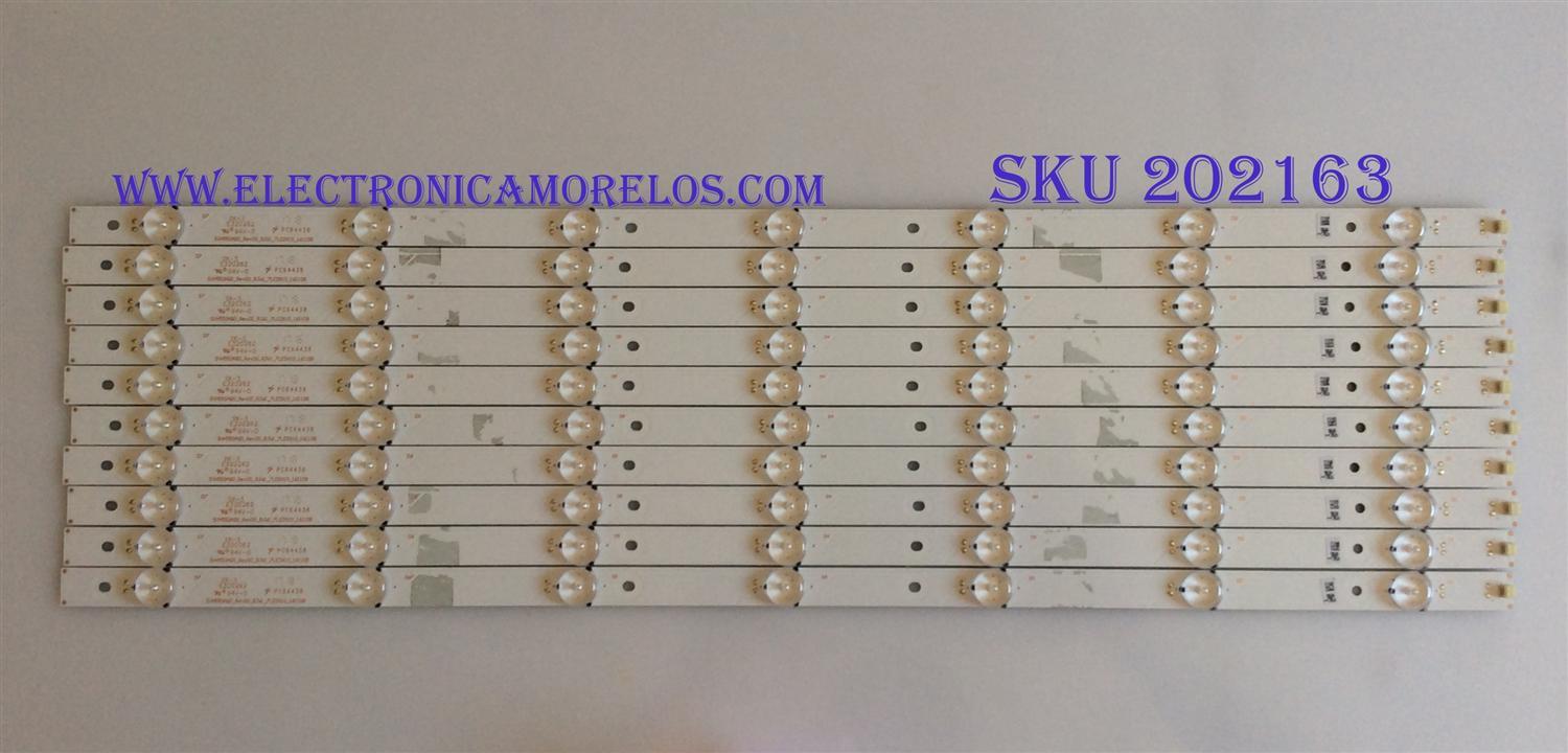 KIT DE LED'S PARA TV (10 PIEZAS) / SHARP / 1173547 / SVH550AQ0_REV00_RJW1_7LEDX10_161108 / PC64438 / PANEL HD550K3U82-K1 / MODELO LC-55LBU591U