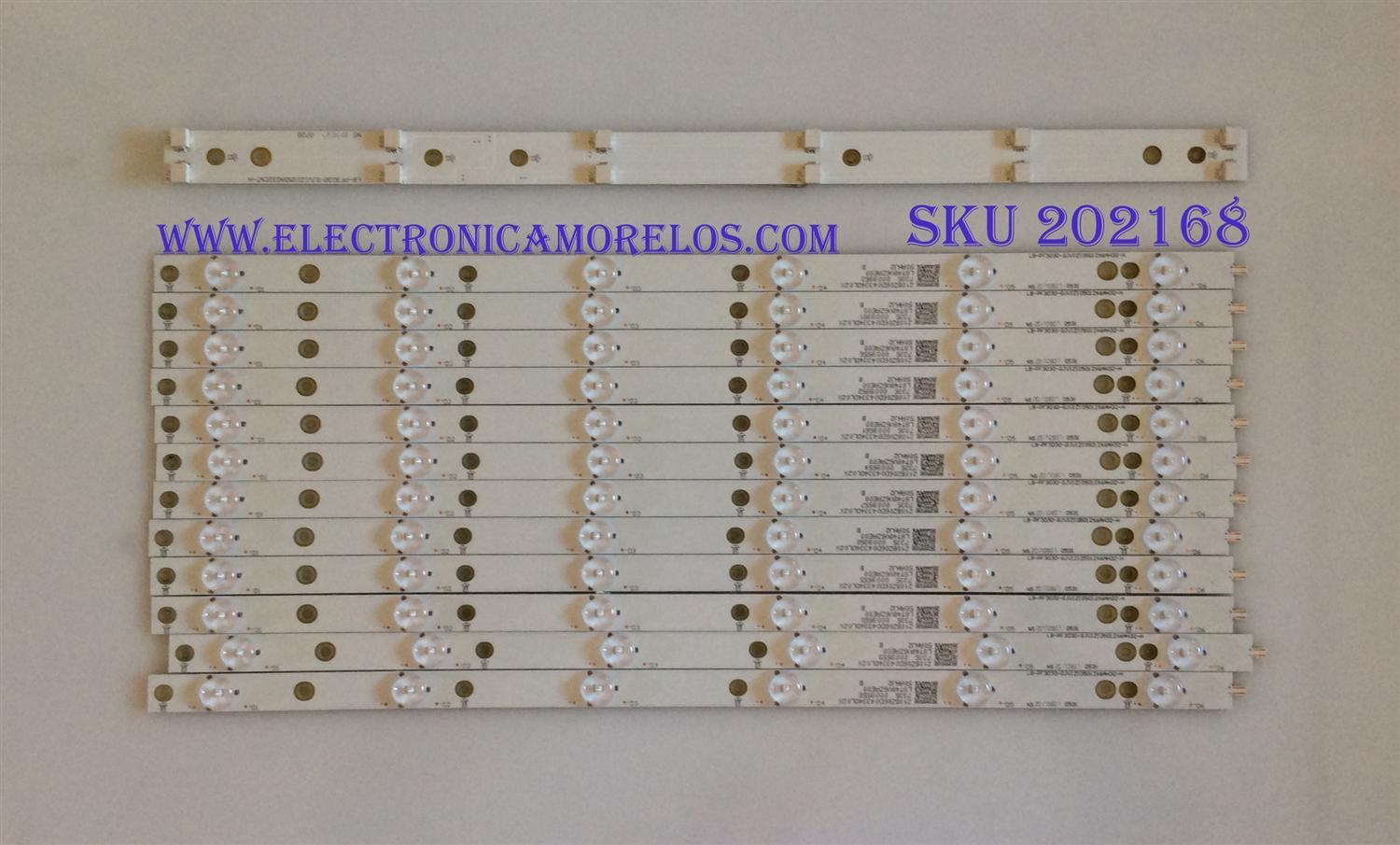 KIT DE LED'S PARA TV (12 PIEZAS) / VIZIO / LB-PF3030-GJVIZIO5012X6AH32-H / 210BZ06D04334DL02X / L8T48V6ZAE00 / MODELO D50-E1