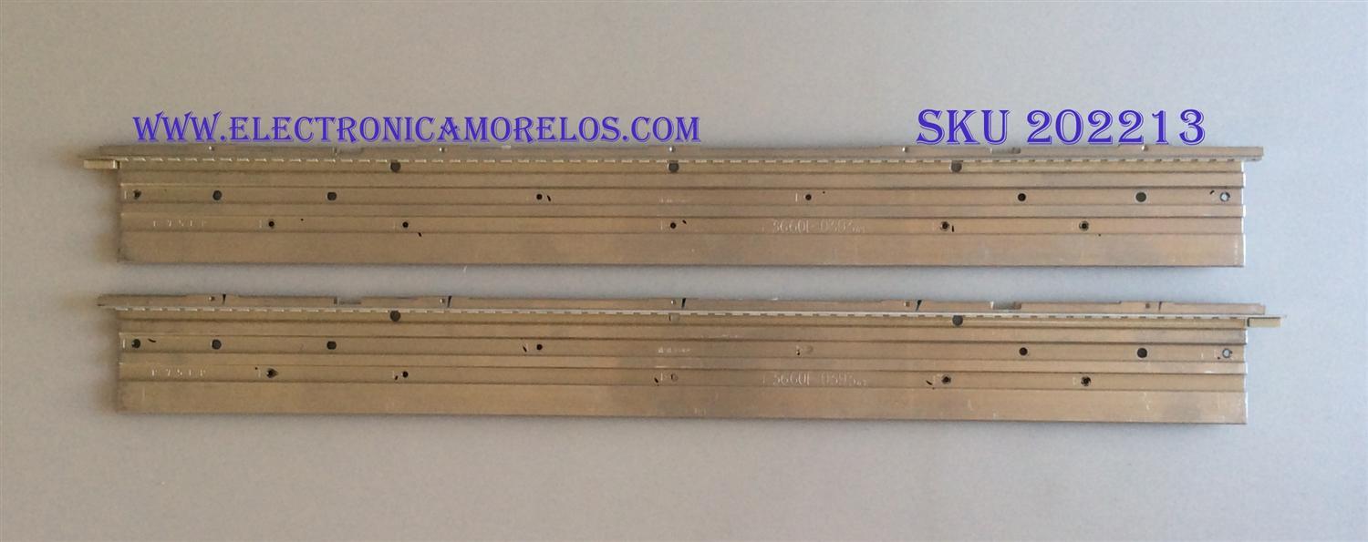 KIT DE LED'S PARA TV JVC ((2 PIEZAS)) / NUMERO DE PARTE 3660L-0393 / 47" V6 EDGE FHD REV1.0 / PANEL LC470EUH (RD)(M1) / MODELO JLE47BC3001 / M470SV LAQKJYAM
