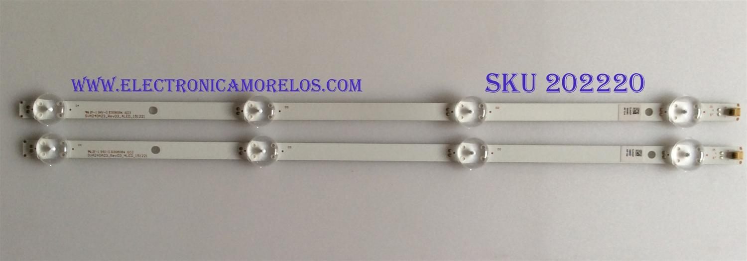 KIT DE LED´S PARA TV ( 2 PIEZAS ) / INSIGNIA / SVA240A23_REV03_4LED_15221 / SJH2P / AF134 