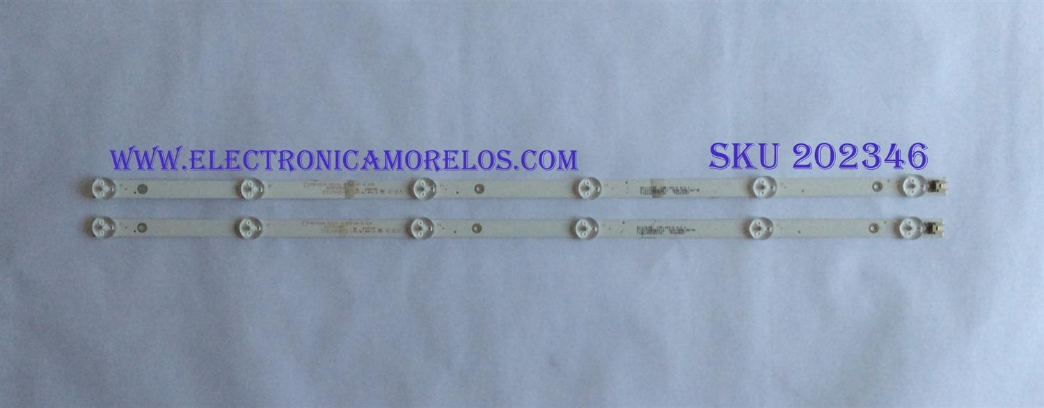 KIT DE LED´S PARA TV ( 2 PIEZAS ) / WESTINGHOUSE / ELEMENT / 303TH320060 / TFMT32D06-ZC22AG-11 / 0332AM0003 / MODELO WD32HB1120-C / ELST3216H F8C2M