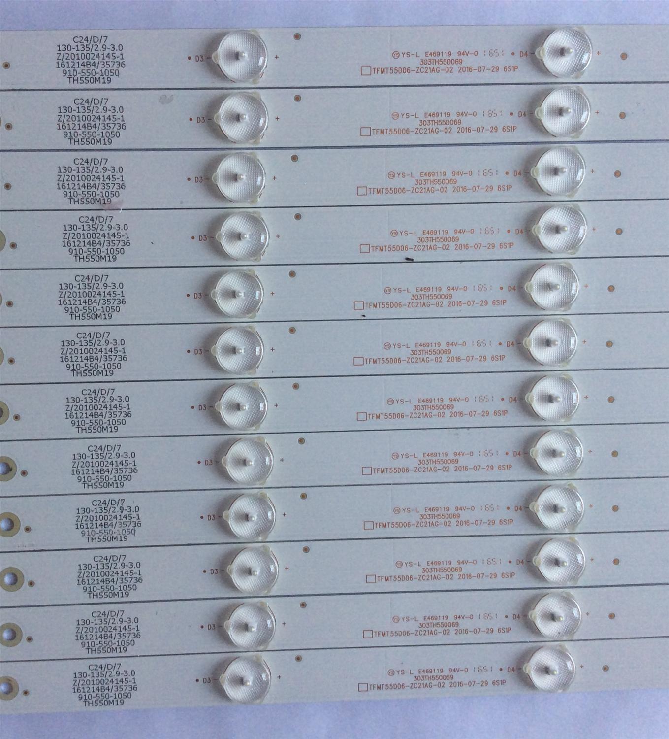 KIT DE LED´S PARA TV WESTINGHOUSE ((12 PIEZAS)) / NUMERO DE PARTE TFMT55D06-ZC21AG-02 / 303TH550069 / TH550M19 / E469119 / PANEL'S T550QVN05 / T550QVN03.0 / T550-DXA-DLED / DISPLAY LSC550FN05-J03 / MODELO WD55UT4490 TW-04441-A055I / TW-04451-N055A - Imagen 2