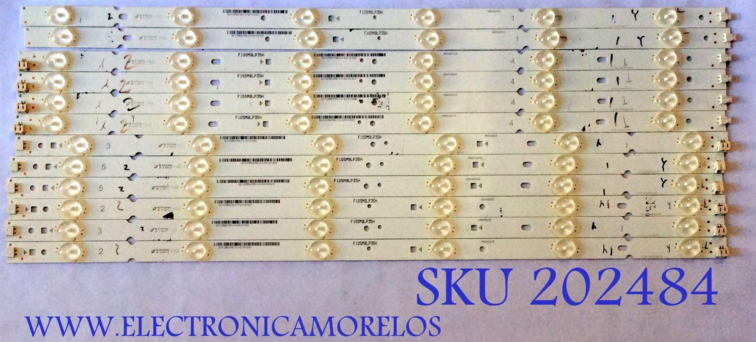 KIT DE LED'S PARA TV SHARP (12 PIEZAS) / NUMERO DE PARTE IC-B-VZAA55D537 / IC-B-VZAA55D537A / IC-B-VZAA55D537D / IC-B-VZAA55D537C / IC-B-VZAA55D537E / IC-B-VZAA55D537B / 0981010221 / PANEL'S T550HVN06.5 / T550HVN08.0 / T550QVN05.0