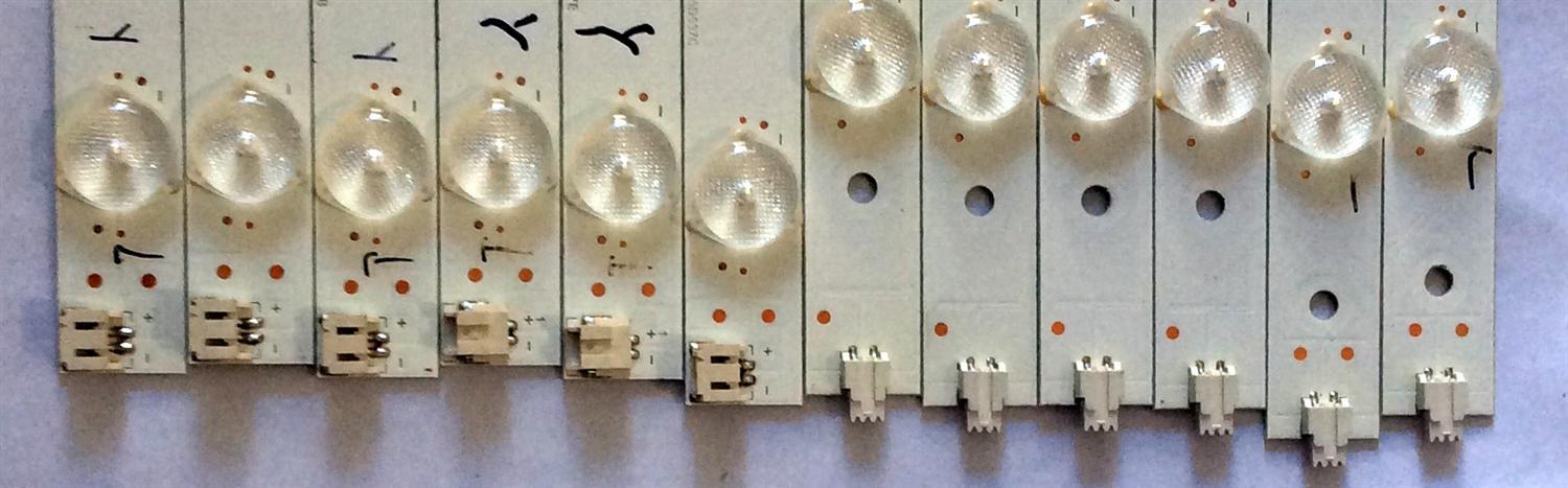 KIT DE LED'S PARA TV SHARP (12 PIEZAS) / NUMERO DE PARTE IC-B-VZAA55D537 / IC-B-VZAA55D537A / IC-B-VZAA55D537D / IC-B-VZAA55D537C / IC-B-VZAA55D537E / IC-B-VZAA55D537B / 0981010221 / PANEL'S T550HVN06.5 / T550HVN08.0 / T550QVN05.0 - Imagen 3