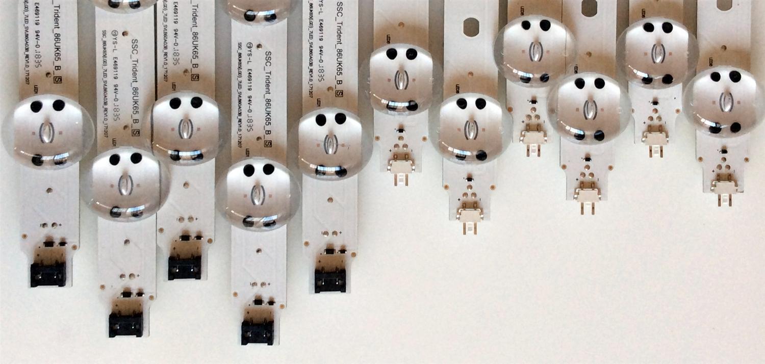 KIT DE LED´S PARA TV / NOTA IMPORTANTE:KIT CUENTA ORIGINALMENTE DE 12 PIEZAS (INCOMPLETO SOLO 11 PIEZAS) / LG SSC_86UK65(LGD) / 7LED_SVL860A03B / 6LED_SVL860A03A / 171207 / EAV64092001 / EAV6491901 / PANEL HC860DQF-SLUR1-2142 / MODELO 86UK6570PUB.BUSWLJR - Imagen 3