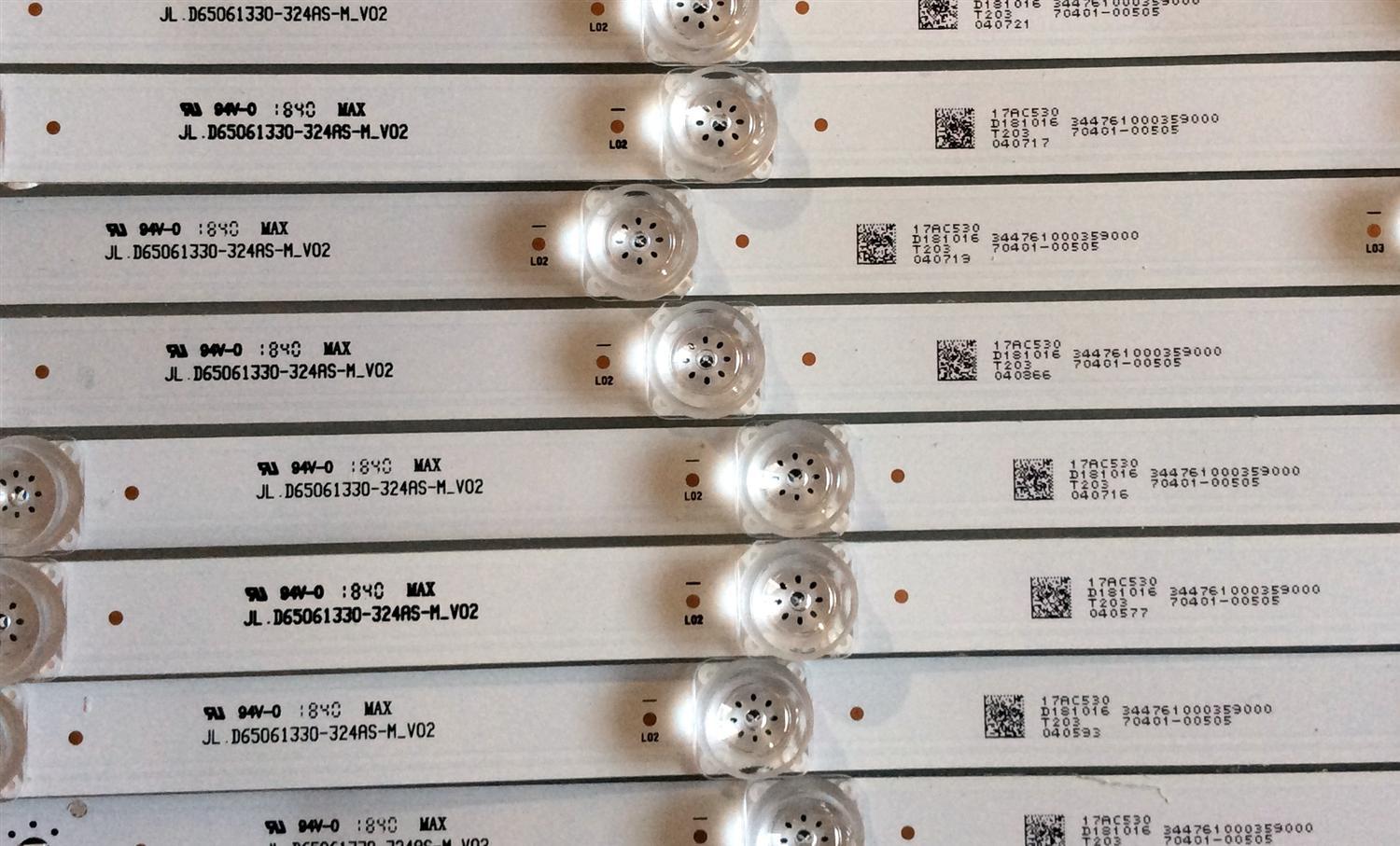KIT DE LED'S PARA TV VIZIO (12 PIEZAS) / NUMERO DE PARTE JL.D65061330-324AS-M / JL.D65061330-324AS-M_V02 / 344761000359000 / 70401-00505 / 17AC530 / PANEL BOEI650WQ1 / MODELOS D65X-G4 / D65-F1 / V655-H4 / D65X-G4 LHBFXVAU/D65X-G4 LHBFXVBU/D65X-G4 LHBFXVCU - Imagen 2