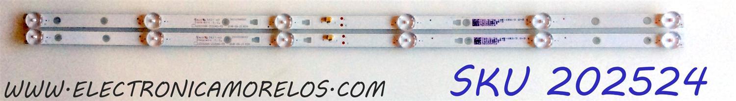 KIT DE LED`S PARA TV (2 PIEZAS) / INSIGNIA LED32D06-ZC22AG-05 / 30332006003 / 1010295726-2 / 190429BF2 / E78030 / 5621-A0 / 2018-09-25 6S1P / C22/D/34 / 145-150/3.0-3.1 / PANEL V320BJ8-Q01-C1 / MODELO NS-32D22NA20