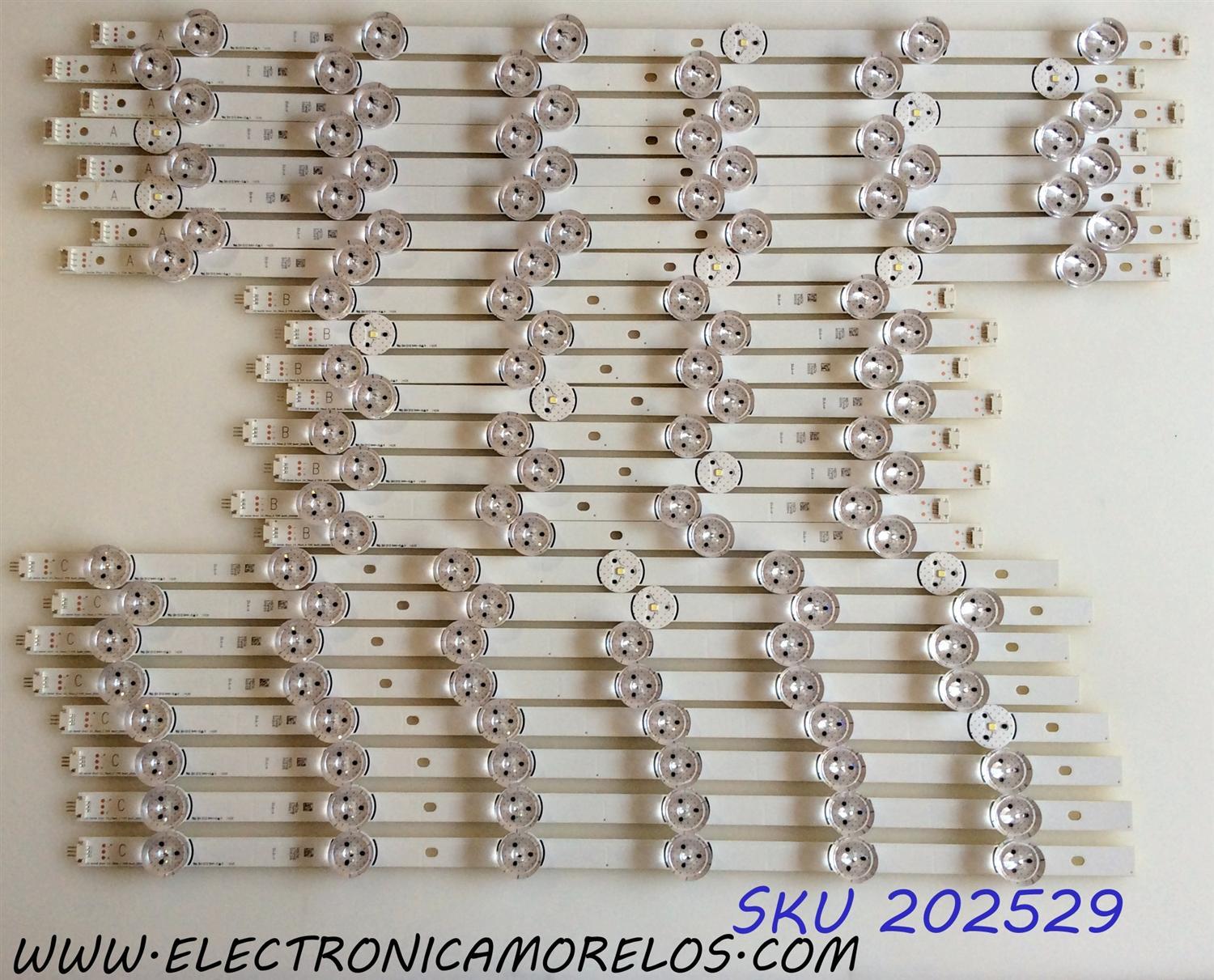KIT DE LEDS PARA TV LG 24 PIEZAS / NUMERO DE PARTE LG Innotek Direct 3.0_70inch_A TYPE Rev01_20140310 / LG Innotek Direct 3.0_70inch_B TYPE Rev01_20140310 / LG Innotek Direct 3.0_70inch_C TYPE Rev01_20140310 / PANEL HC700CUF-VHHD1 / MODELO 70LB7100-UC