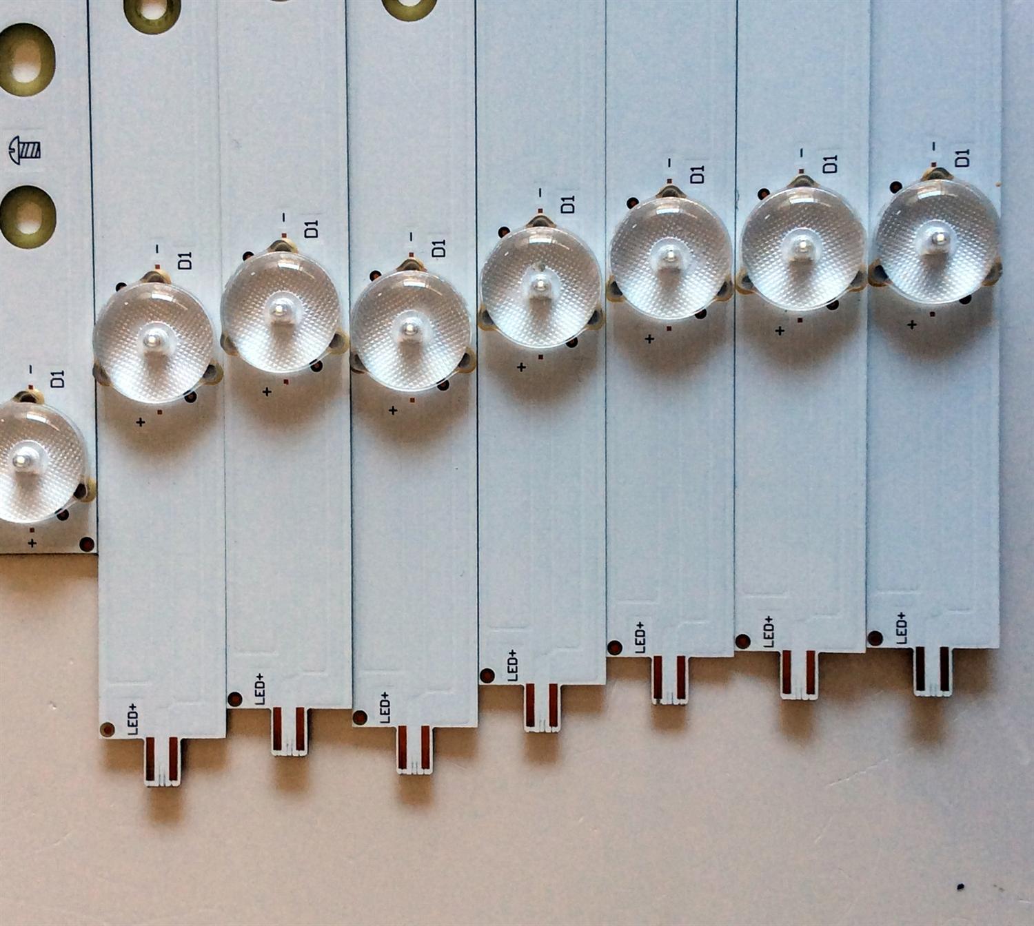 KIT DE LEDS ORIGINAL PARA TV INSIGNIA 14 PIEZAS / NUMERO DE PARTE LBM550P0601 / LBM550P0601-JM-3 / LBM550P0601-JN-4 / 115NAUP39F0F / 210BZ06DL43030M27E / 210BZ06DR43030M27E / PANEL TPT550U1-QVN05.U / MODELO NS-55DR710NA17 / NS-55DR710NA17 REV:C - Imagen 5