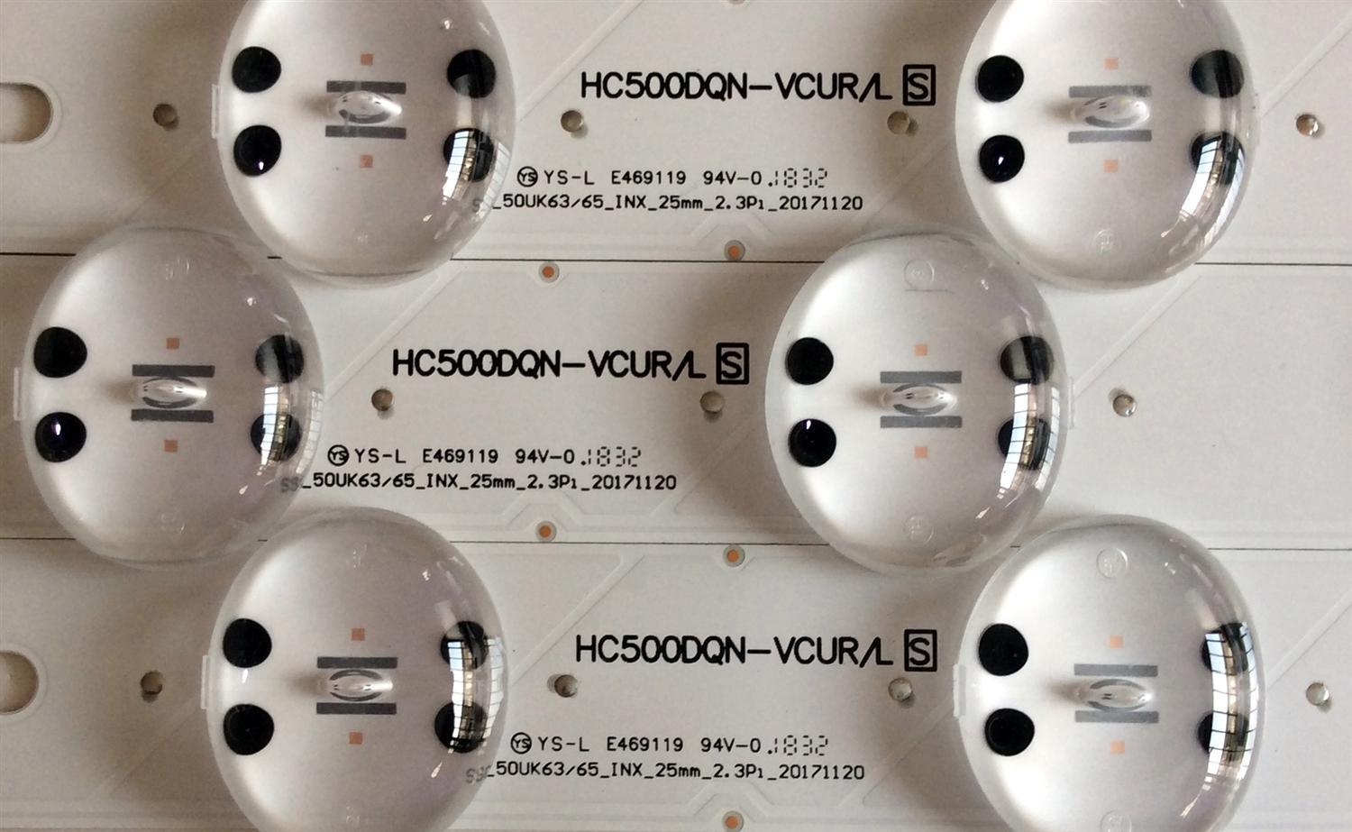KIT DE LED´S PARA TV (3 PIEZAS) / LG EAV63992801 / HC500DQN-VCUR/L / EAV6 3992 801 / SSC_50UK63/65 / SSC_50UK63/65_INX_25mm_2.3p1_20171120 / PANEL NC500DQE / MODELO 50UK6500AUA / 50UK6500AUA.BUSJLOR - Imagen 3