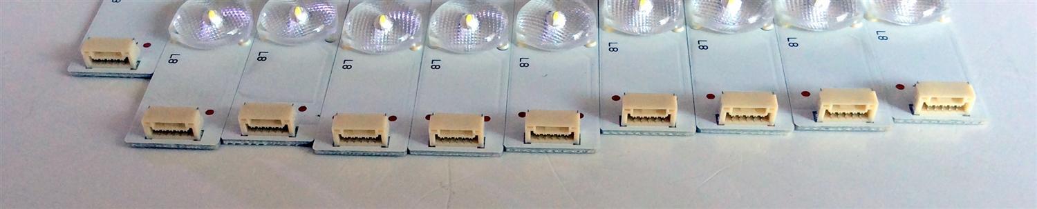 KIT DE LED'S PARA TV RCA (10 PIEZAS) / NUMERO DE PARTE IC-A-KJAB46D444 / 3528A / C2C6(X) / 3.3-3.5V / PANEL'S LSC460HN03-12V / HV460WU2-200-12V / LK460D3HB34 / ZT460D3JS462-12V / MODELO LED46C45RQ 4421-LE46C45-I2 - Imagen 2