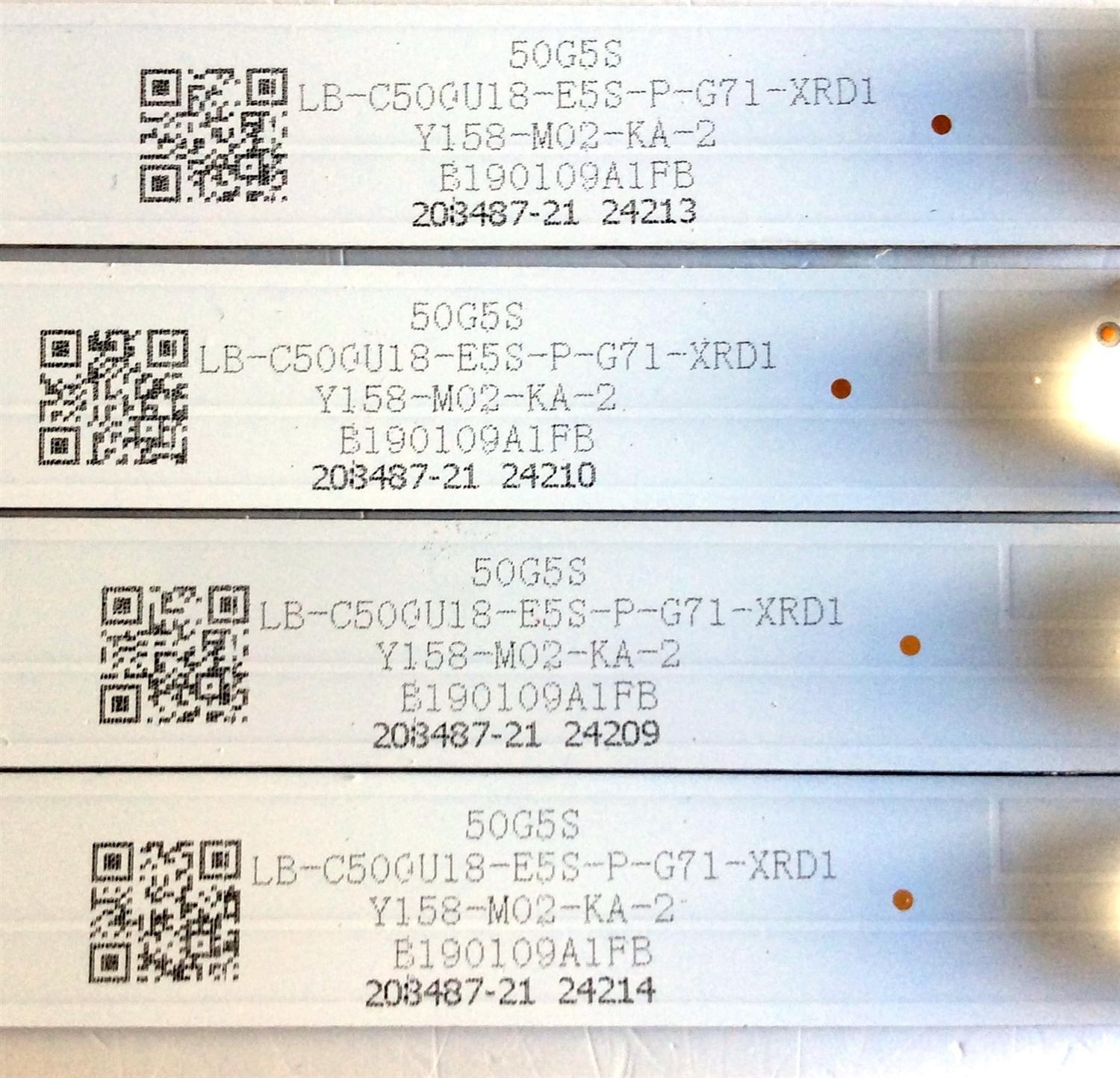 KIT DE LED´S PARA TV (4 PIEZAS) ELEMENT/RCA/LB-C500U18-E5S-P-G71-XRD1/50G5S /Y158-M02-KA-2 / 208487-21 / B190109A1FB / CRH-ZG50E6000P3030090478DREV1.3 / CRH-ZG50E6000P3030090478D / PANEL C500U18-E61-P / MODELO E4SC5018RKU X8Q0H / RTRU5027-US / E2SW5018 - Imagen 4