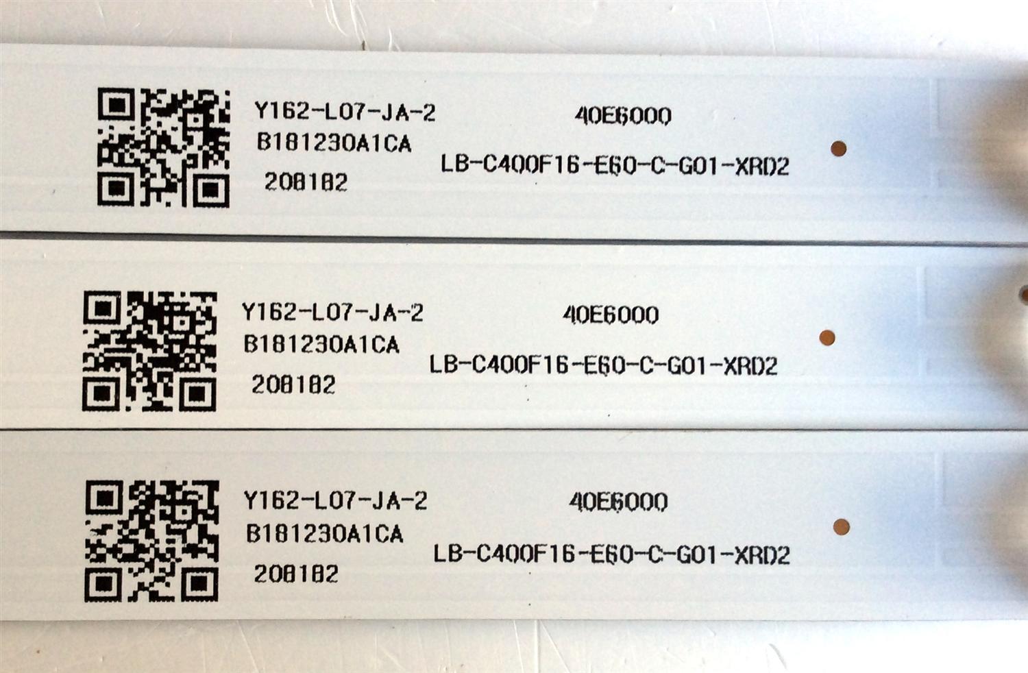 KIT DE LED´S PARA TV (3 PIEZAS) / RCA 40E6000 / LB-C400F16-E60-C-G01-XRD2 / CRH-Z40E6000303007036AD REV1.0 / CRH-Z40E6000303007036AD / E479275 / B181230A1CA / B18123OA1CA / Y162-L07-JA-2 / 208182 / PANEL C400F18-E61-C / MODELO RTR4060-B-US - Imagen 3