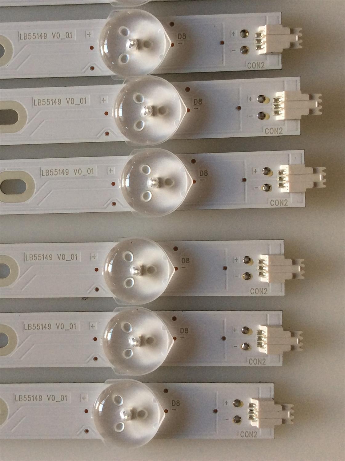 KIT DE LED´S PARA TV VIZIO (16 PIEZAS)(AZULES) /  YFPBC-1E355813 / LB55149  V0_01 / LB55149  V1_01 / 09810108DH07 / 09810108DH03 / PANEL T550QVN05.D / MODELO M557-G0 - Imagen 3