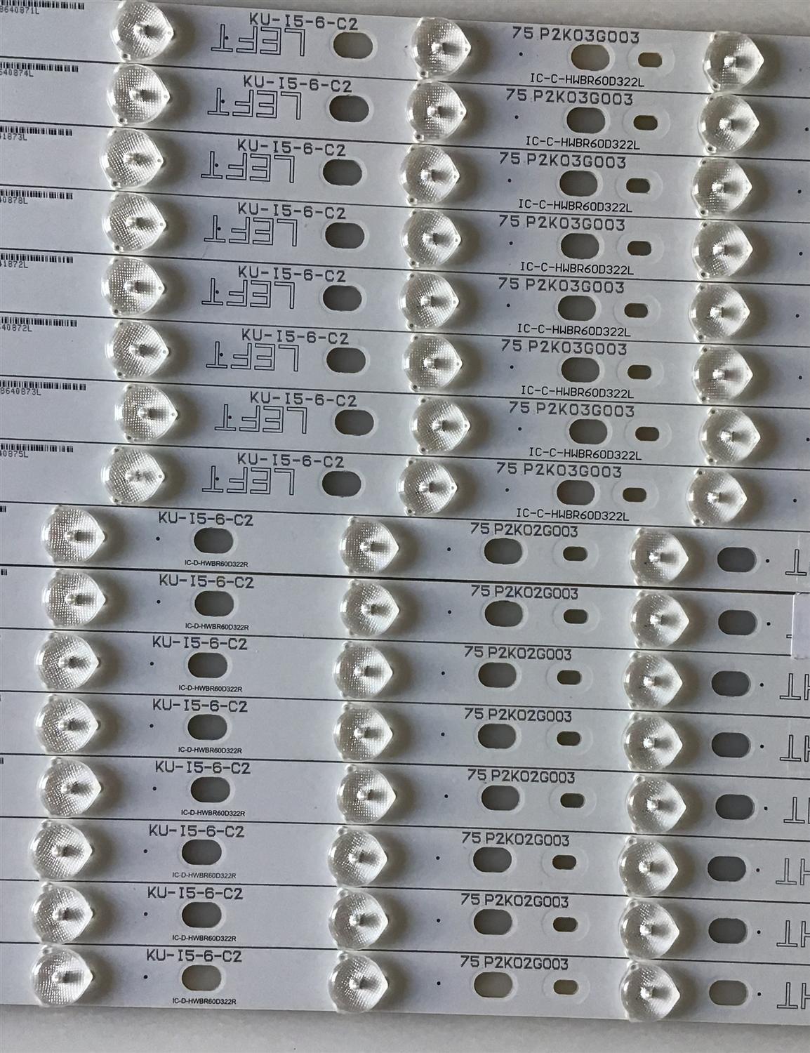 KIT DE LED'S PARA TV PANASONIC (16 PIEZAS) / IC-C-HWBR60D322L/R / PANEL'S PAV6032-03 / LC600DUK(SG)(E1) / MODELOS TC-60AS640U / TC-60AS650B / TC-60AS530U - Imagen 3