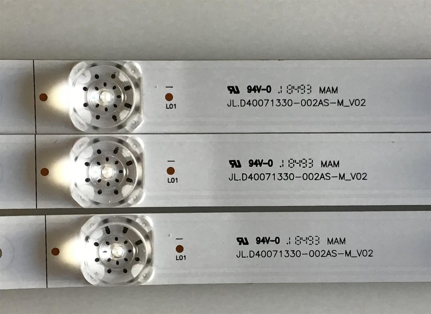 KIT DE LED´S PARA TV ELEMENT (3 PIEZAS) / LB-C400U17-E5F-S-G71-JF1 / JL.D40071330-002AS-M_V02 / 17BD530 / PANEL C400U18-E5F-S / MODELO E4SC4018RKU - Imagen 2