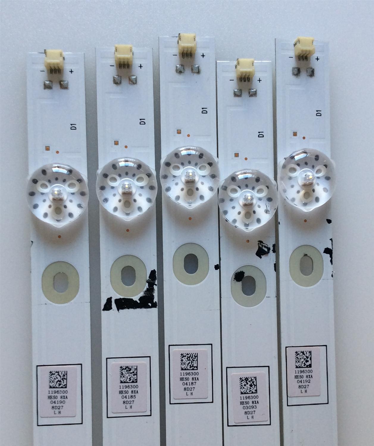 KIT DE LED´S PARA TV HISENSE (5 PIEZAS) / LB50101 / LB50101 V0 / 1196300 / E469119 / PANEL HD500K3U54-L4 / MODELO 50R7E - Imagen 2