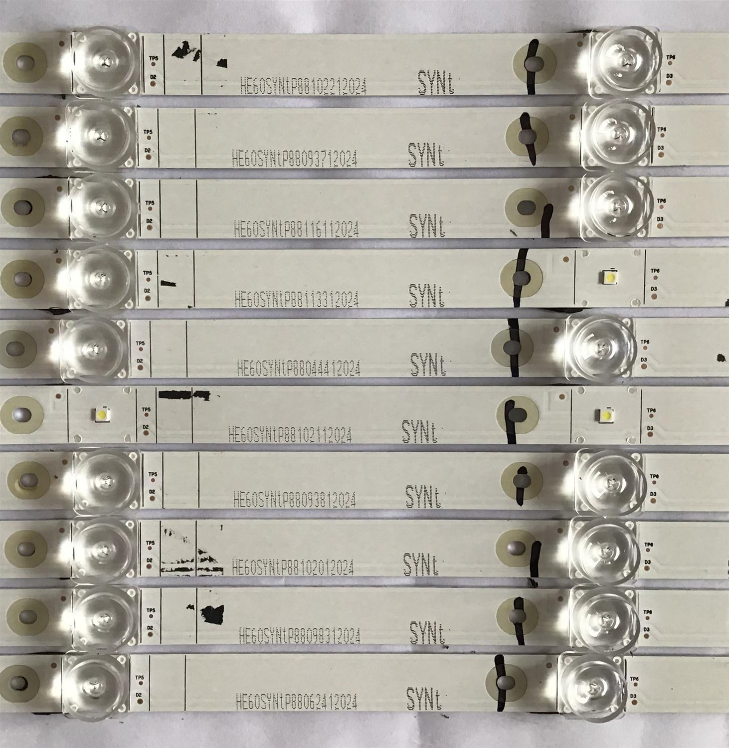 KIT DE LED´S PARA TV HISENSE(10 PIEZAS)/1182314/HISENSE_60_HD600N3U22_11X5_3030C_D6T-2D1_W15_55S1P/HE60SYNTP88102012024/PANEL HD600N3U22-L2/MODELO 60R6E/60DU6070/NOTA IMPORTANTE:KIT CUENTA ORIGINALMENTE DE 11 PIEZAS ((INCOMPLETO SOLO 10 PIEZAS)) - Imagen 2