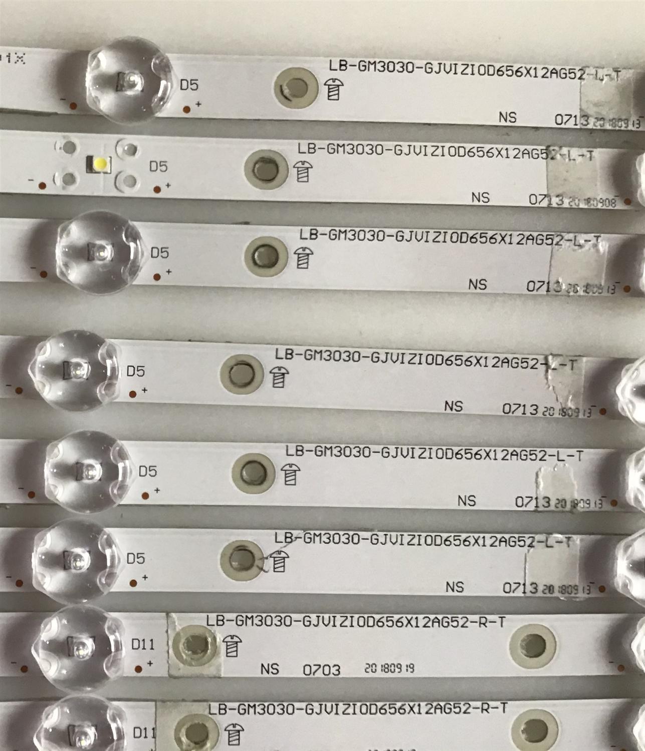 KIT DE LED´S PARA TV VIZIO (12 PIEZAS) / LB-GM3030-GJVIZIOD656X12AG52-L-T / LB-PM3030-GJVIZIOD656X12AG52-R-T / LB-PM3030-GJVIZIOD656X12AEQ2-R-Y / LB-PM3030-GJVIZIOD656X12AEQ2-L-Y / PANEL TPT65J1 / MODELOS D65-F1LTCUWSLU / D65-F1 LTCWWSKU  - Imagen 3