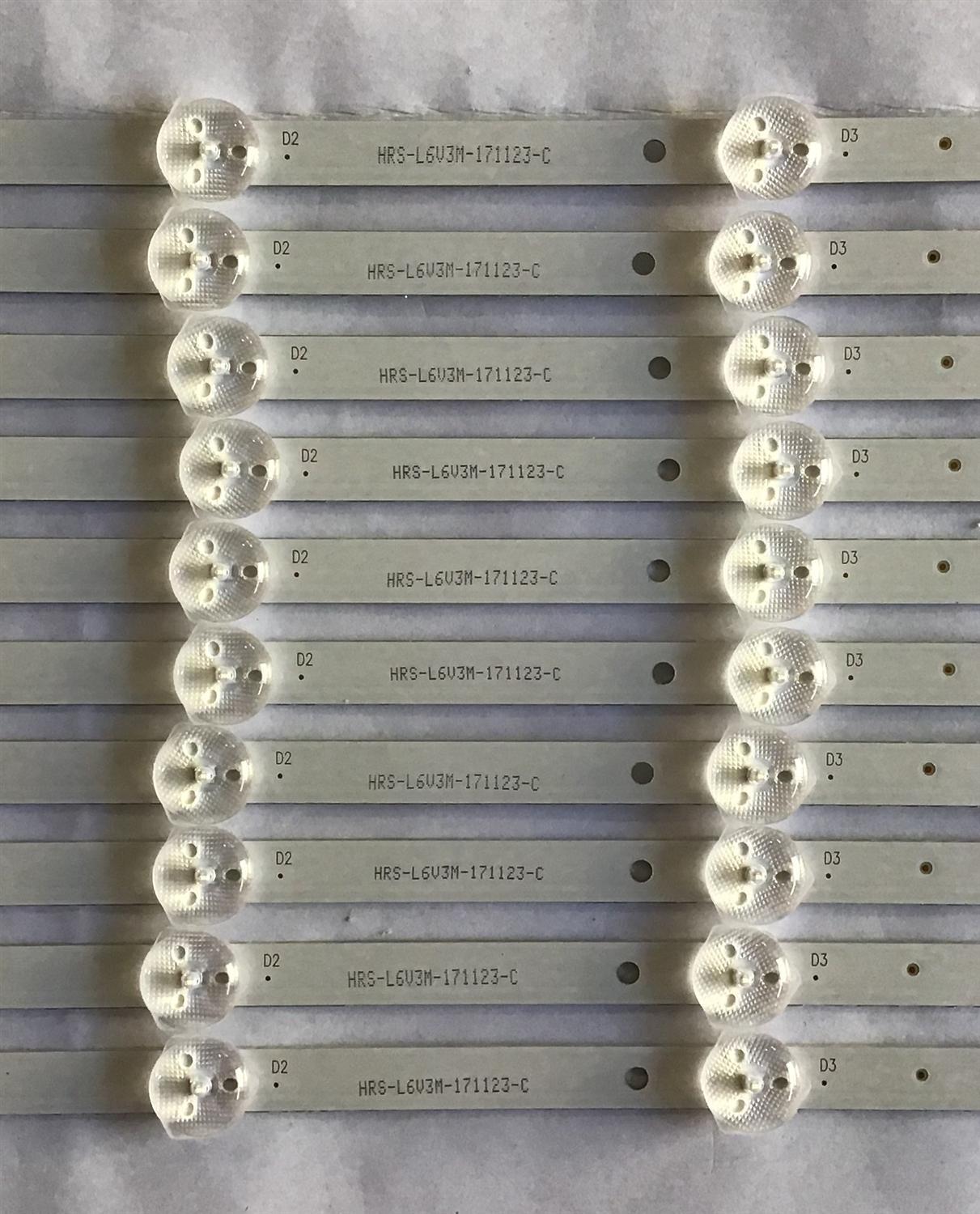 KIT DE LED´S PARA TV SEIKI (10 PIEZAS) / NH49_49Y17_6X10_1W_MCPCB / HRS-L6V3M-171123-C / NH49_49Y17_6X10_1W_MCPCB  10MM_V0 / PANEL LSC49FN02-H03 / MODELO SC-49UK700N - Imagen 4