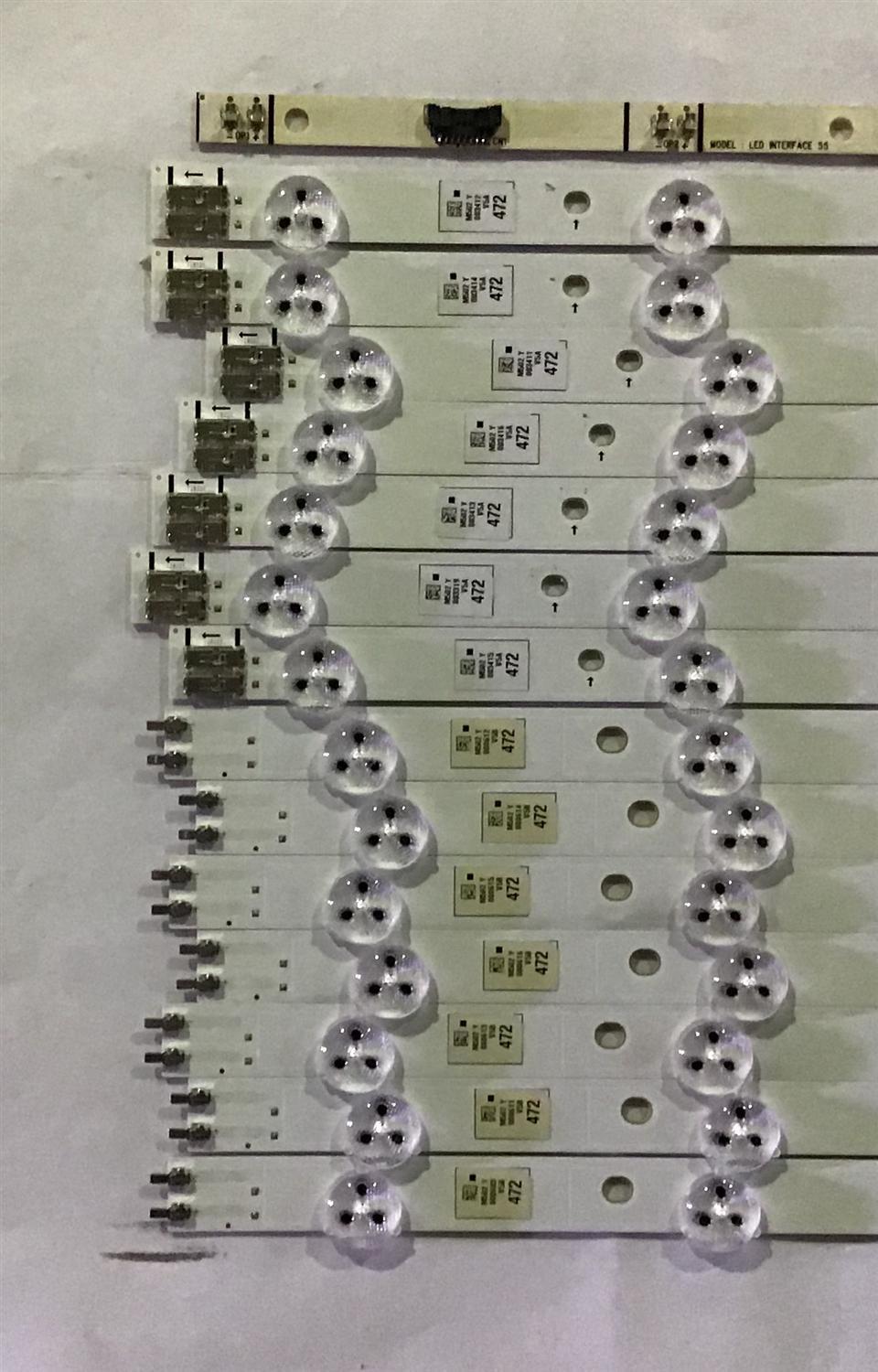KIT DE LED'S PARA TV SAMSUNG (14 PIEZAS) / SLED 2012SVS55 3228 RIGHT07 REV1.1 120410 / SLED 2012SVS55 3228 FHD LEFT07 REV1.1 120410 / PANEL'S DE550CGM-C1 / LTJ550HW12-V / MODELO UN55EH6000FXZA - Imagen 2