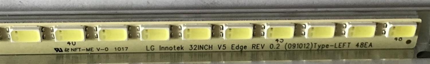 KIT DE LED'S PARA TV (2 PIEZAS) LG / 3660L-0346A / INNOTEK 32" REV 0.4 48EA TYPE-B / INNOTEK 32" REV 0.4 48EA TYPE-A / PANEL LC320EUH (SC)(R1) / MODELOS 32LE5400 / XVT323SV / M320VT - Imagen 3