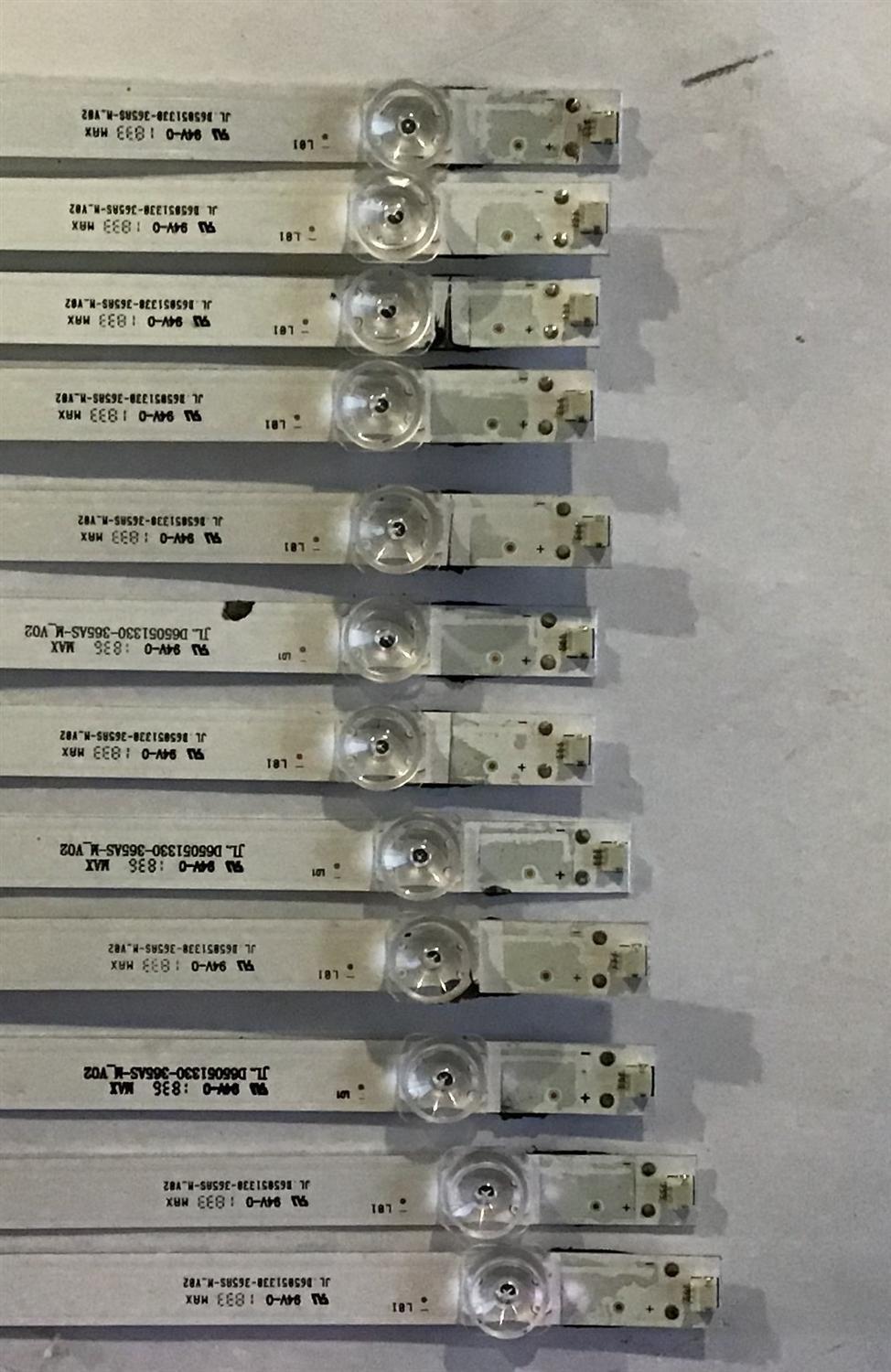 KIT DE LED´S PARA TV SHARP (12 PIEZAS) / JL.D65051330-365AS-M_V02 / 1201279 / 180920 / PANEL HD650S1U71-L1\S0\GM\CKD\ROH / MODELO LC-6507300U / LC-65Q7370U - Imagen 2