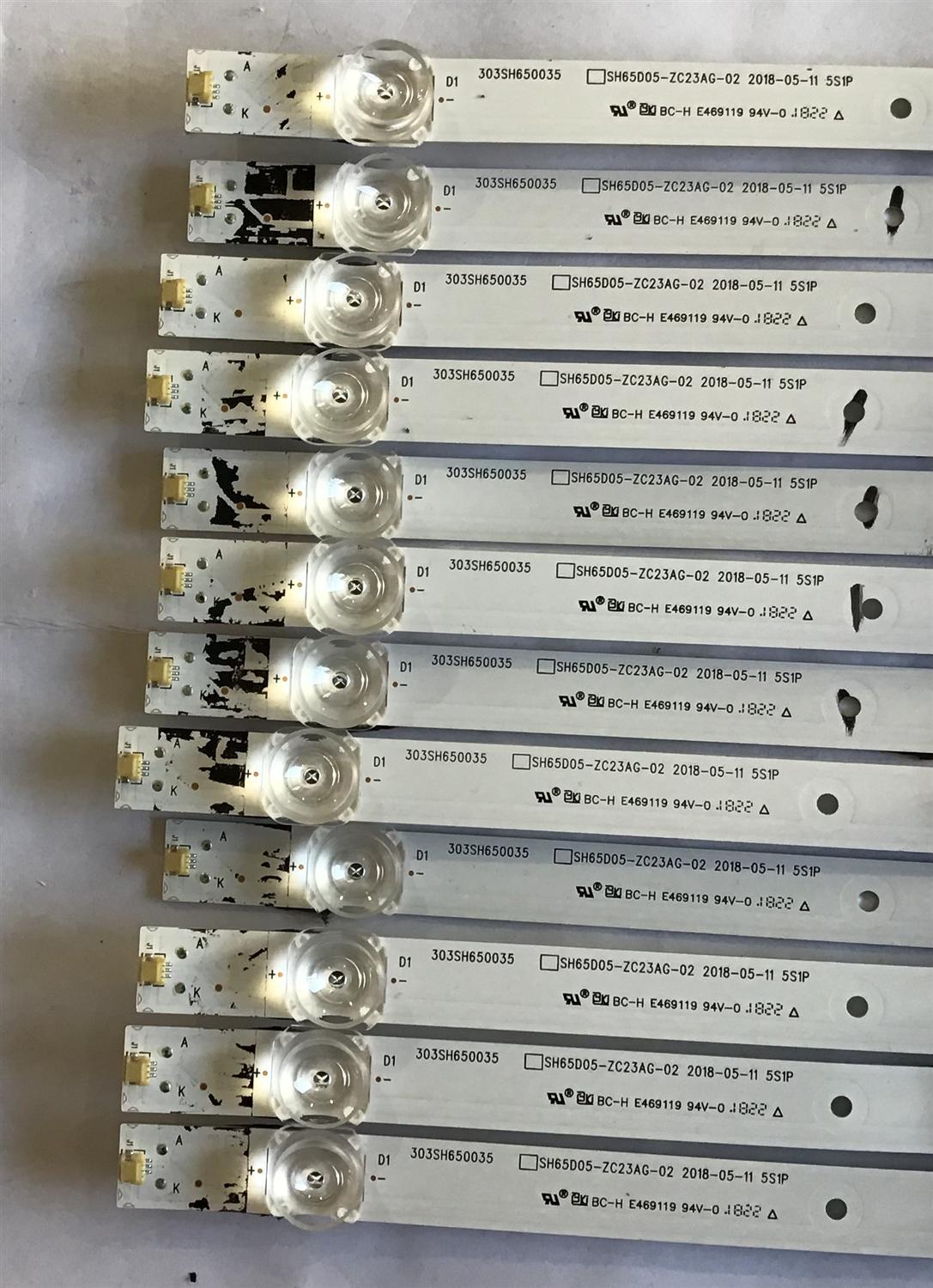KIT DE LED´S PARA TV HISENSE (12 PIEZAS) / 303SH650035 / SH65D05-ZC23AG-02 / L2_U51_L2_F5_CDM_S5_1_R10_S4K / PANEL HD650S1U51-L2\S0\GM\ROH / MODELOS 65R6E / 65R6070E - Imagen 2