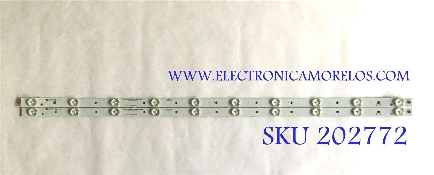 KIT DE LED'S PARA TV AFINITY (2 PIEZAS) / IC-D-CNA039D139 / LXD017 / PANEL V39HJ1-P02 REV.C1 / MODELO SLE2039