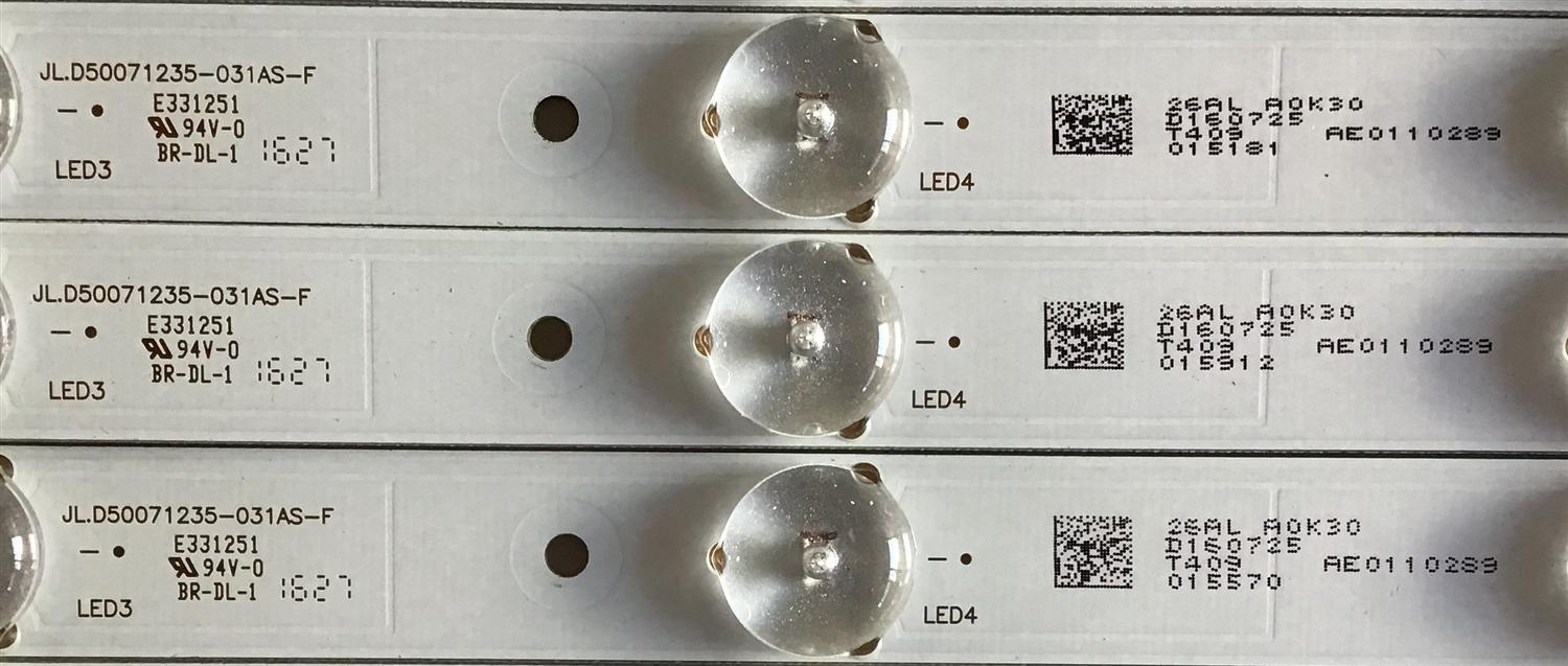 KIT DE LEDS PARA TV ATYME / JL.D50071235-031AS-F / D160725 / 15910 / 26AL / PANEL V500HI1-PE8-C7-12V / MODELOS 500AM7HD / LED50B45RQ 6504-LE50B45-E1 - Imagen 3