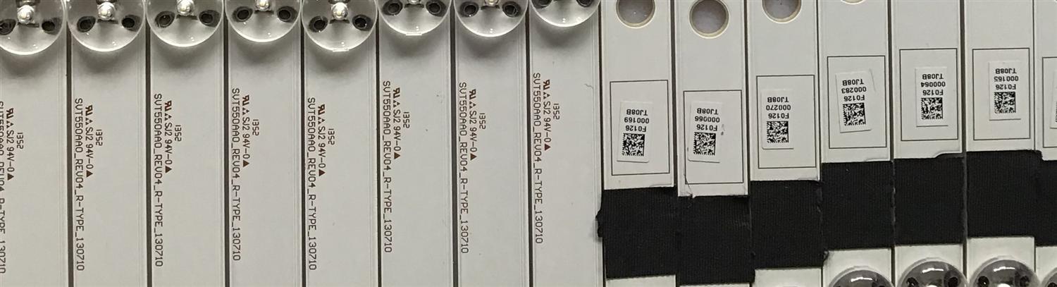 KIT DE LEDS PARA TV TOSHIBA (16 PIEZAS) / SV550AA0 / SV550AA0_REV04_L-TYPE_130710 / SV550AA0_REV04_R-TYPE_130710 / PANEL LC550DUK (SG)(K2) / 55L7500U - Imagen 2