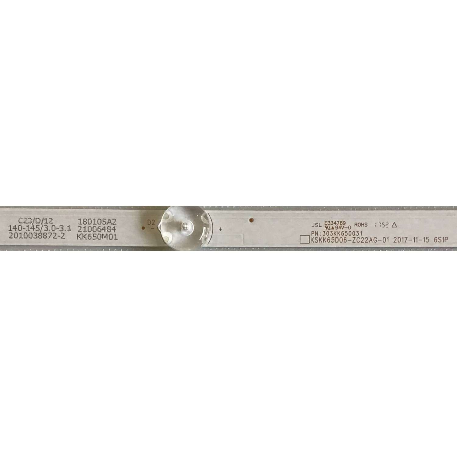 KIT DE LEDS PARA TV SEIKI (12 PIEZAS) / 303KK650031 / KSKK65D06-ZC22AG-01 / KK650M01 / PANEL T650QVN06.5 / MODELO SC-65UK700N / 67CM - Imagen 3