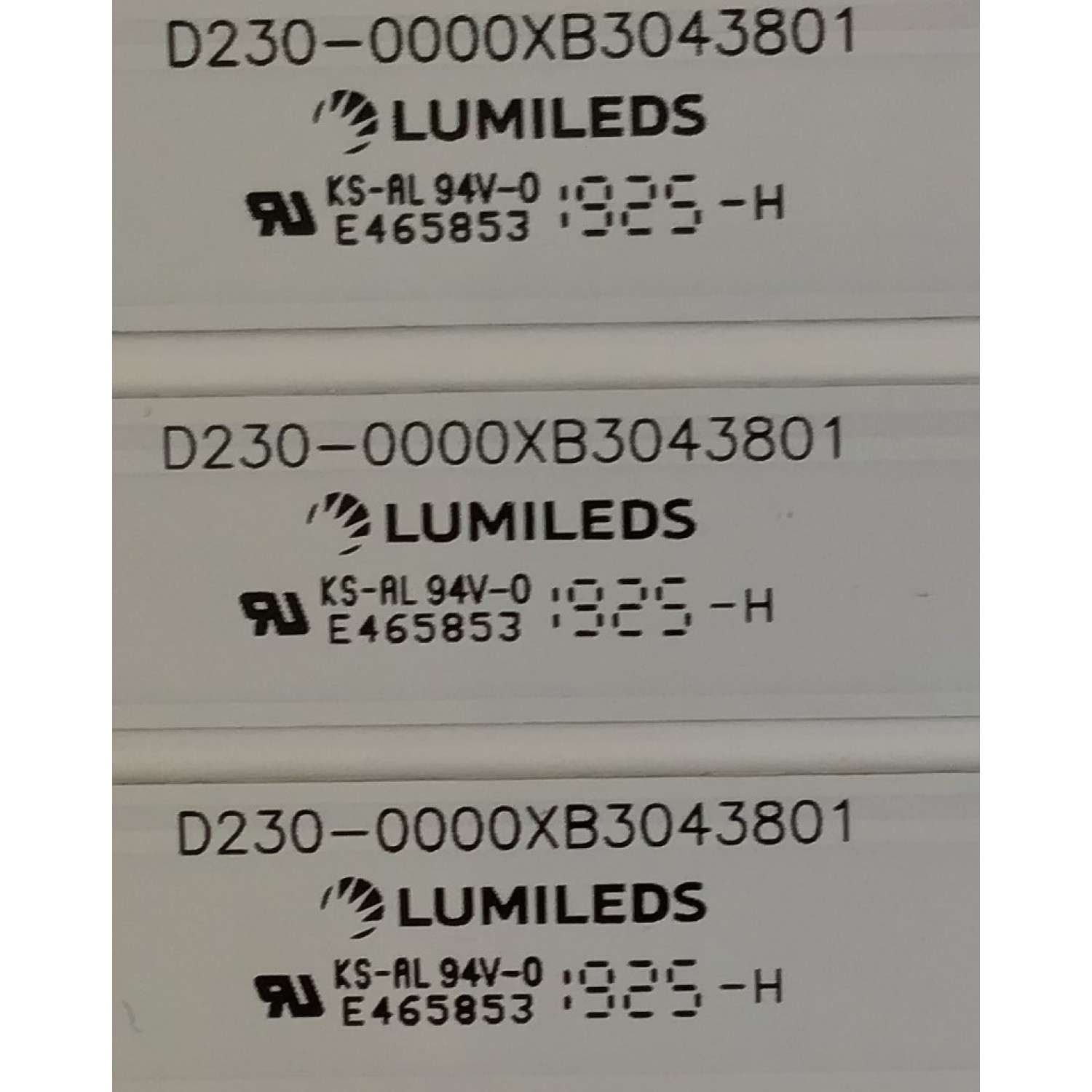 KIT DE LEDS PARA TV VIZIO ORIGINAL 3 PIEZAS / NUMERO DE PARTE 43R332M08A6 / 43R332M08A6 V0 / 43R332M08A6 V1 / 70401-00815 / 2970530 / D230-0000XB3043801 / D230-002PXB3043802 / PANEL BOEI430WU1-H / MODELOS D43FX-F4 / D43FX-F4 LHBFVNMV - Imagen 4