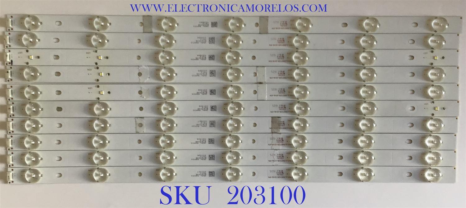 KIT DE LEDS PARA TV RCA / 01.JL.D50071235-031AS-R7N / D160306 / 26AL A4M30 / PANEL T500HVN07.4-12V / MODELO LED50B45RQ 5407