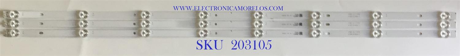 KIT DE LEDS PARA TV ONN / JL.D43081330-083DS-M / 19BH430 / N180510 / 1.61.001.000021 / MODELO 43''