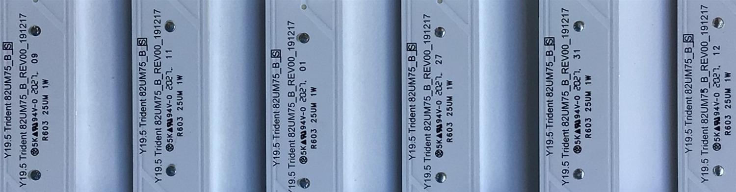 KIT DE LED'S PARA TV LG (12 PIEZAS) / EAV64998801 / EAV64998901 / Y19.5 TRIDENT 82UM75_A_S / Y19.5 TRIDENT 82UM75_B_S / Y19.5 TRIDENT 82UM75_A_REV00_191217 / TRIDENT 82UM75_B_REV00_191217 / PANEL'S HC820DQF-VCXR1 / HC820DQF-SLXR1 / MODELO 82UN857570PUC - Imagen 2
