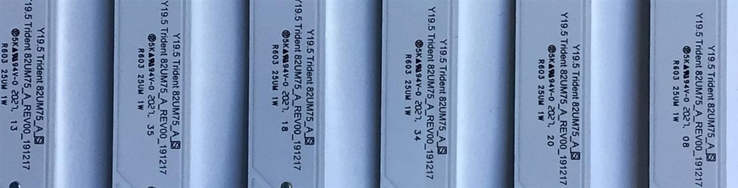 KIT DE LED'S PARA TV LG (12 PIEZAS) / EAV64998801 / EAV64998901 / Y19.5 TRIDENT 82UM75_A_S / Y19.5 TRIDENT 82UM75_B_S / Y19.5 TRIDENT 82UM75_A_REV00_191217 / TRIDENT 82UM75_B_REV00_191217 / PANEL'S HC820DQF-VCXR1 / HC820DQF-SLXR1 / MODELO 82UN857570PUC - Imagen 5