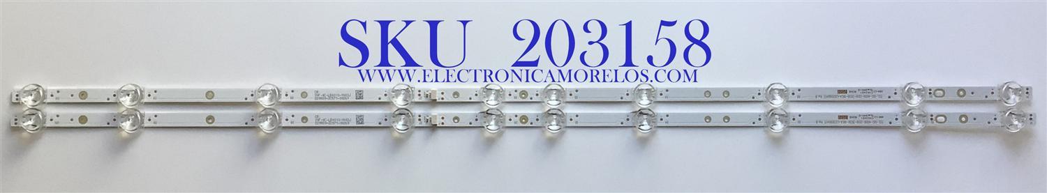 KIT DE LED'S PARA TV TCL ((2 PIEZAS)) / NUMERO DE PARTE TCL-GIC-40D6-2X10-3030 / TCL-GIC-40D6-2X10-3030-10EA-LX20180417 / 4C-LB4010-YH / PANEL LVF395NDEL MD9W06 / MODELOS 40S325 / 40S325LAAA / 40S325LACA / 40S325TACA / 40S325MACA / 40S330 / 40FE5606